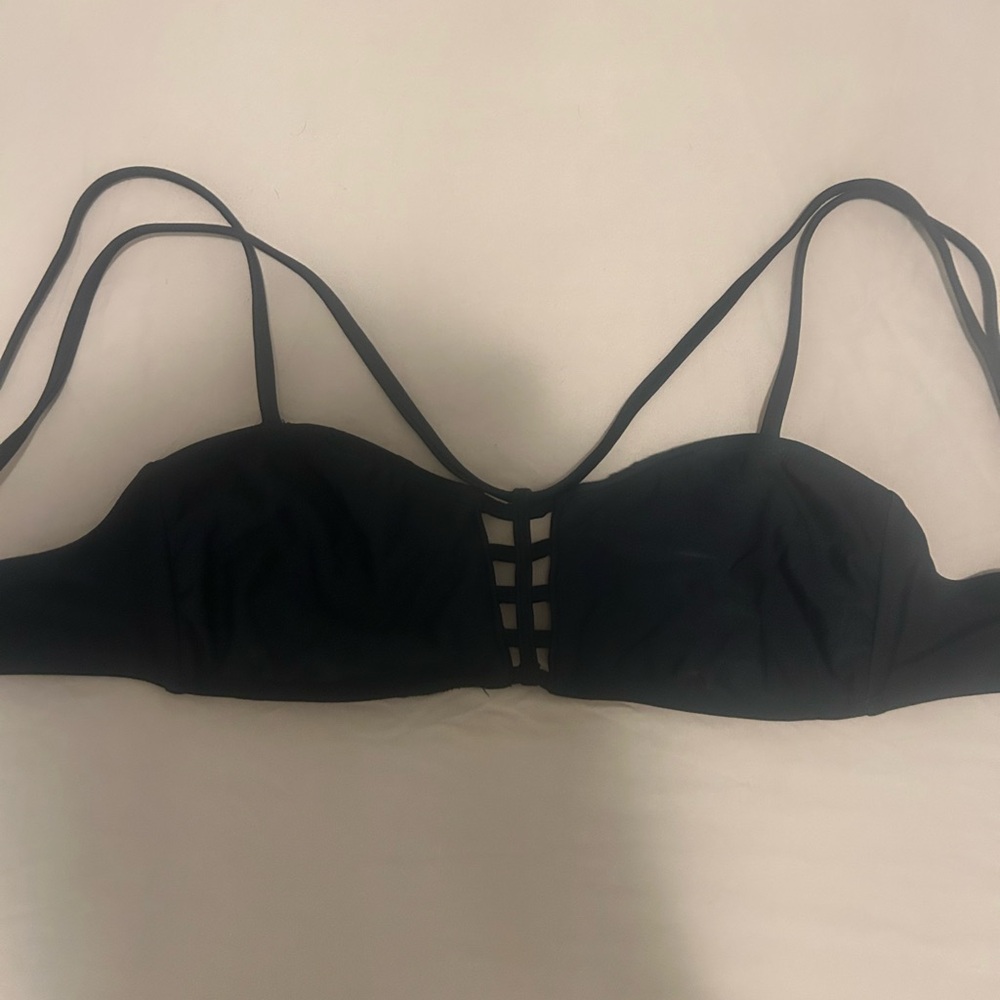 Elegant Black Strappy Bikini Top